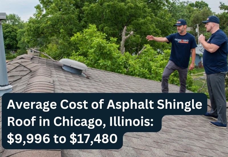 asphalt shingle roofs average cost Chicago IL