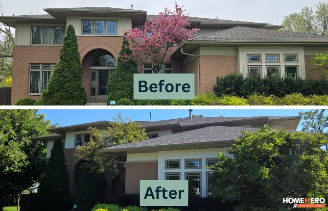 Owens corning williamsburg gray before after install