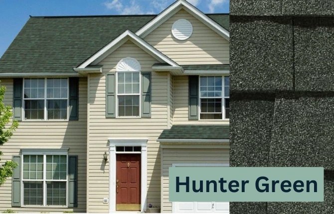 Hunter Green Shingles Roof