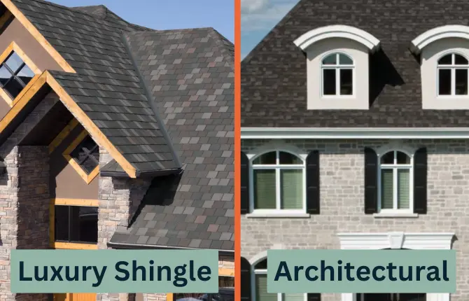 luxury designer versus architectural shingles