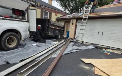 Finished seamless gutter replacement on Ogden Avenue Downers Grove Illinois