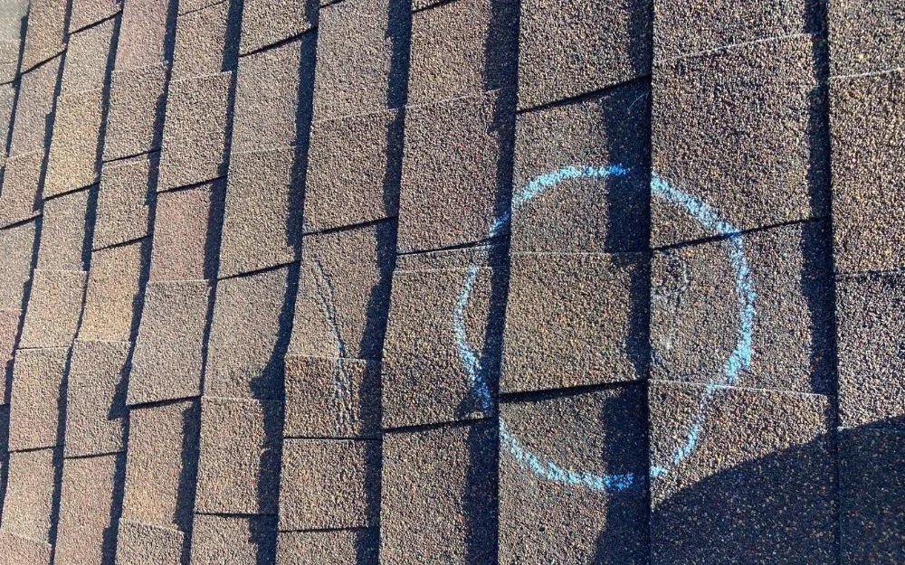 Hail damage roof inspection in Downers Grove