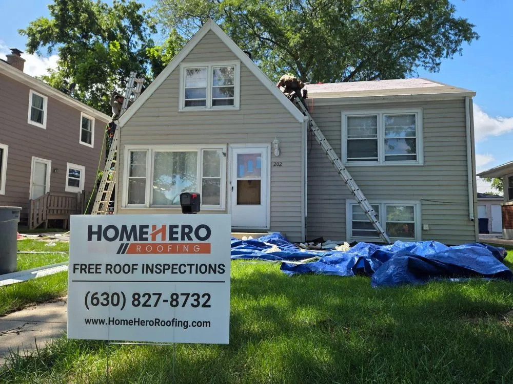 hail damaged roof replaced villa park