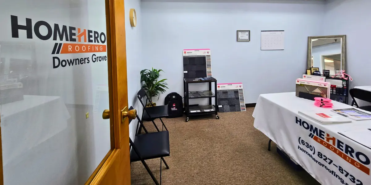 Inside HomeHero Roofing office