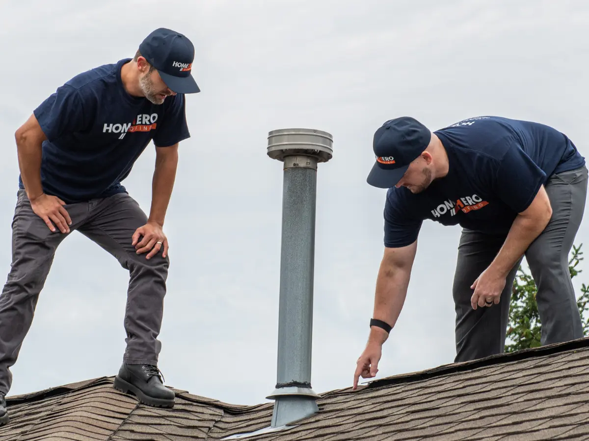 HomeHero Roofing crew on a tidy jobsite