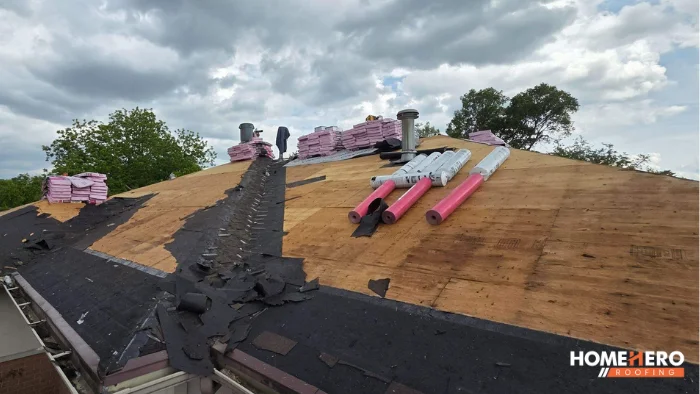 exposed wood roof sheating replaced