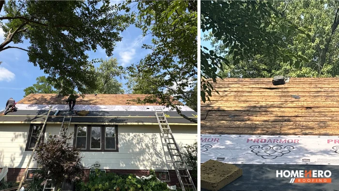 plank sheathing roof example