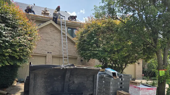 Roof replaced on a residential home in Darien Illinois