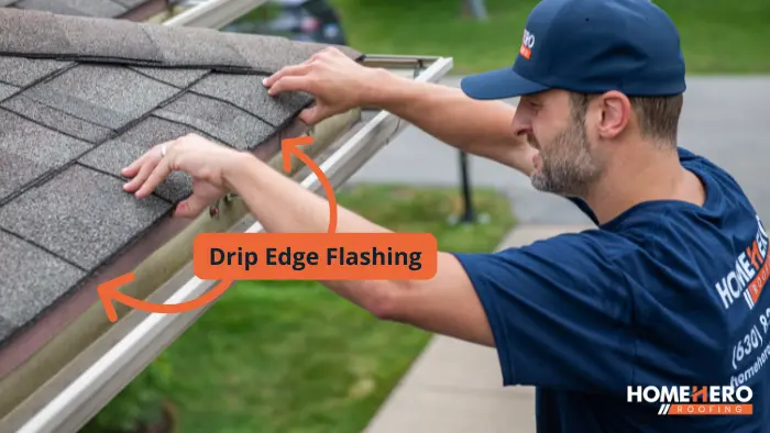 drip edge flashing metal roof lip example