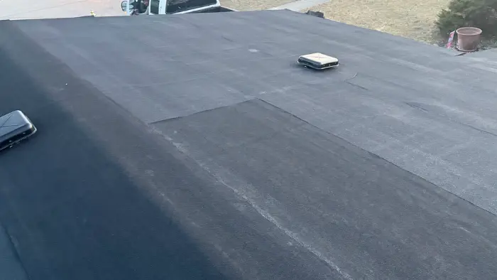 Flat roof replaced on a home in Lisle Illinois
