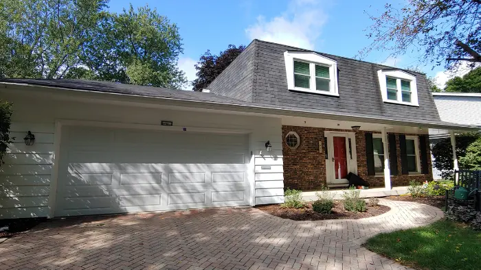 Mansard roof on a home in Western Springs Illinois
