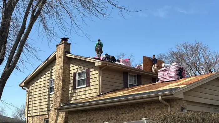 Roofing replacement completed on a home in Naperville Illinois
