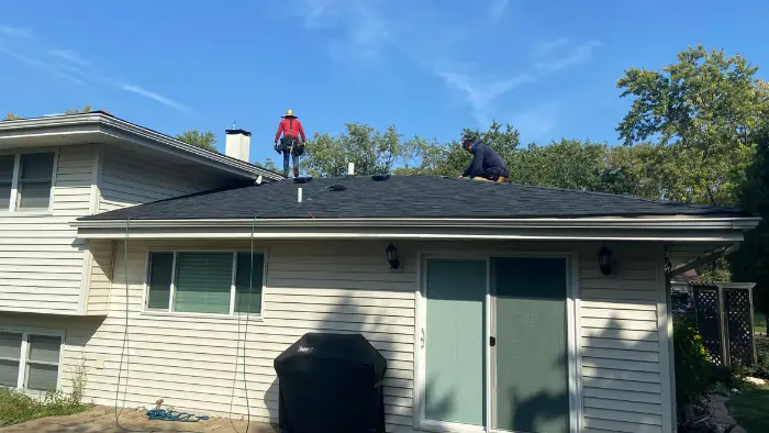 Roof installation completed on a home in Darien Illinois
