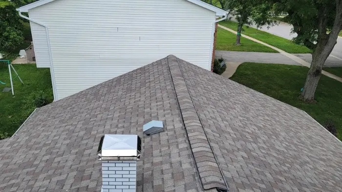 Roof shingles replaced on a home in Downers Grove Illinois
