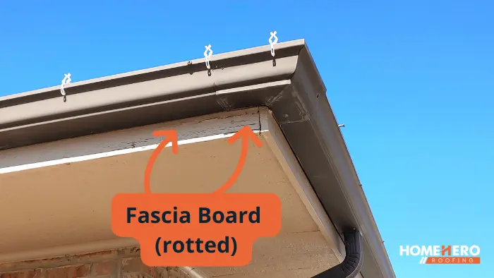 rotted fascia board gutters leaking