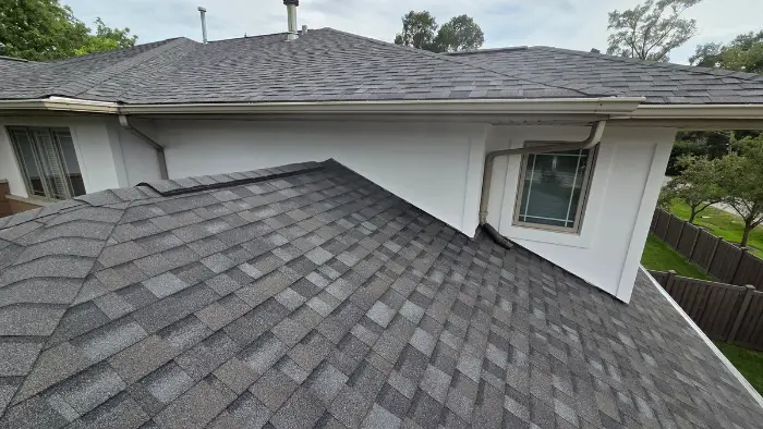 new roof shingles installed