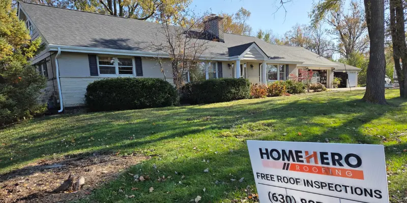 Completed residential roof replacement by HomeHero Roofing in a western suburbs neighborhood