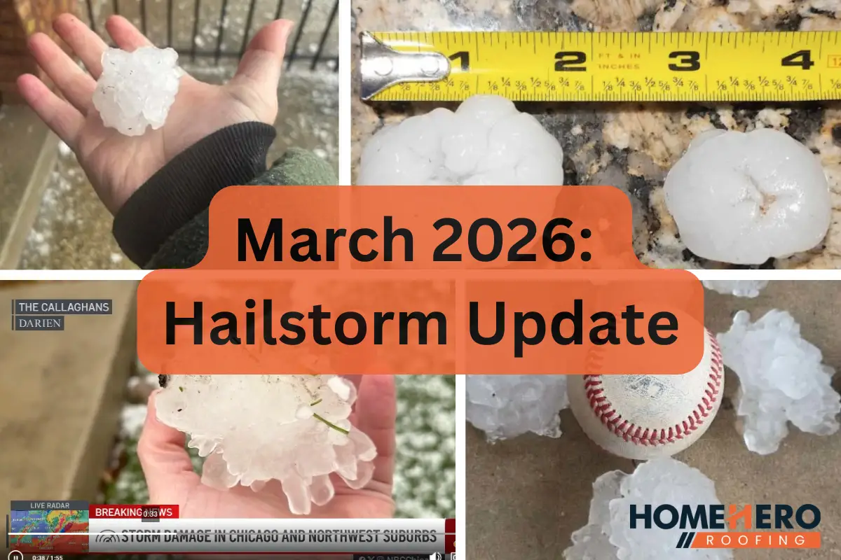 march 2026 hail damage western suburbs chicago